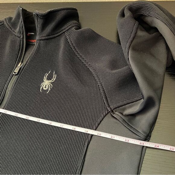 ✨ Spyder Men’s Black Quarter Zip Pullover Large - Picture 10 of 11